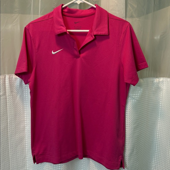 NWOT Nike Hot Pink Athletic Polo - Medium - Picture 1 of 3